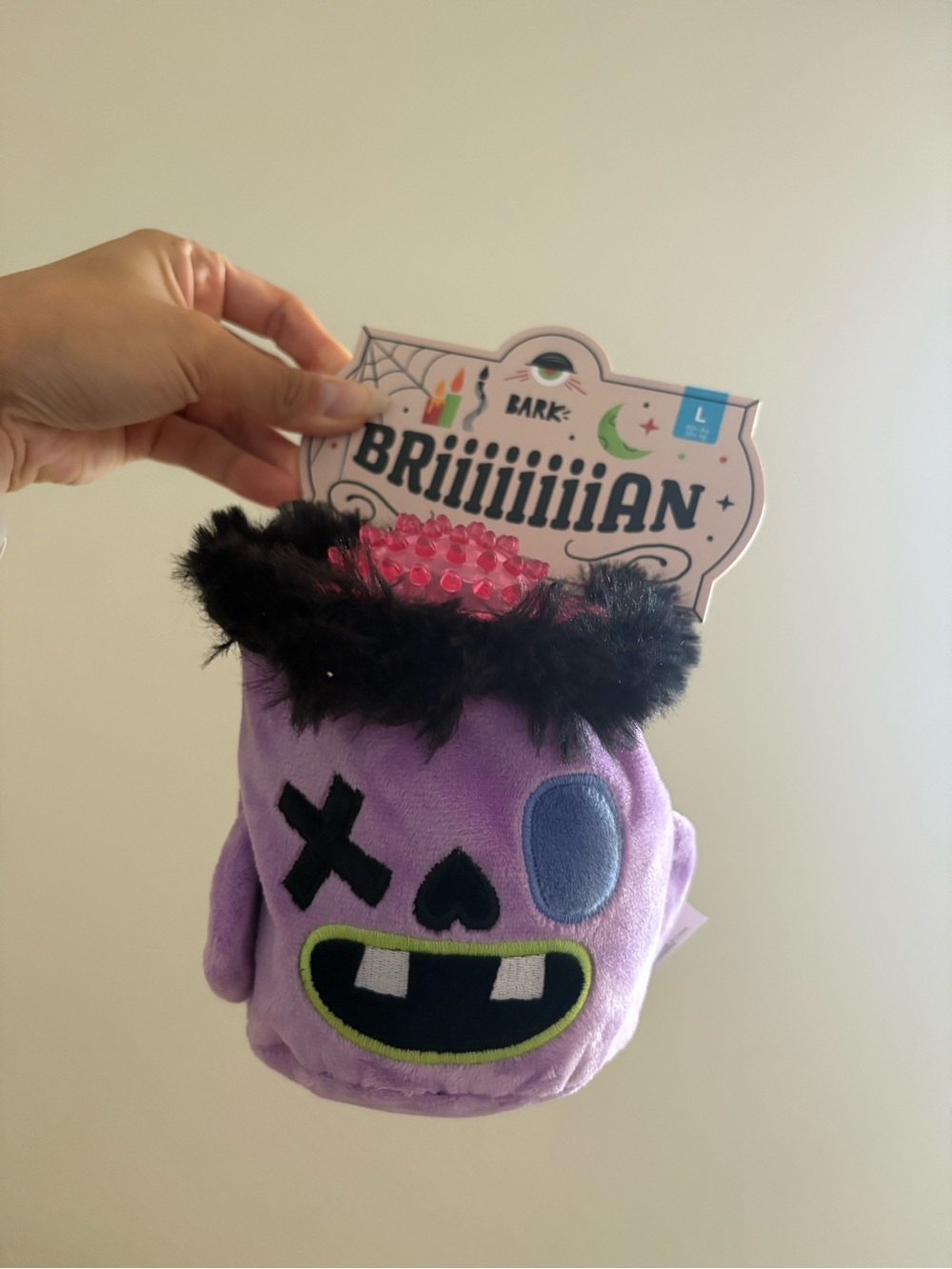 3/$25 NWT Bark Briiiiiiian Purple Frankenstein Toy